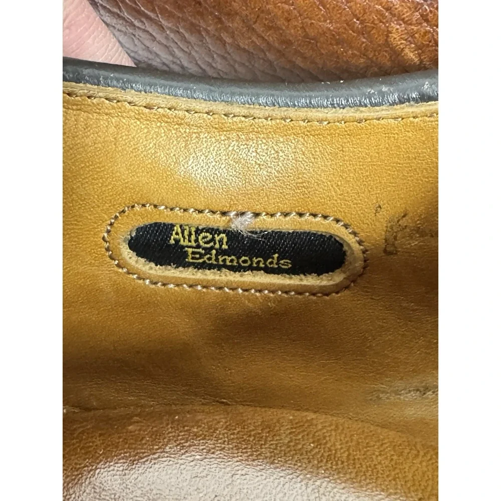 Allen Edmonds Becker Men Size 11‎ B Shoes Brown Leather Cap Toe Low Top Oxford